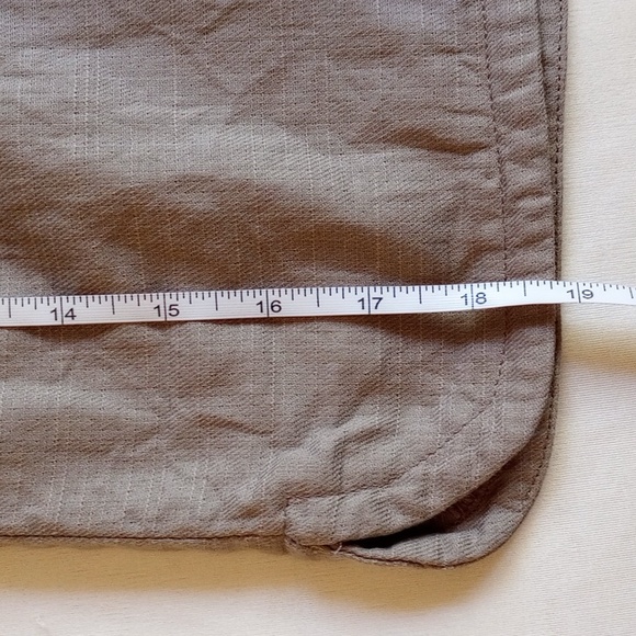 Loft 100% Cotton Linen-Weave Skirt XS Light Khaki  - 50off3 - Picture 6 of 6